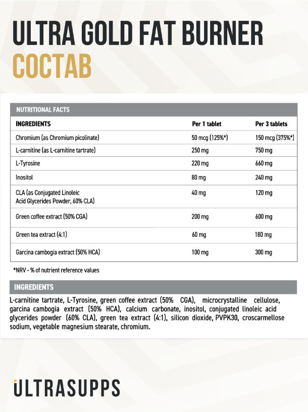 Ultrasupps  Ultra Gold Fat burner 90tabs