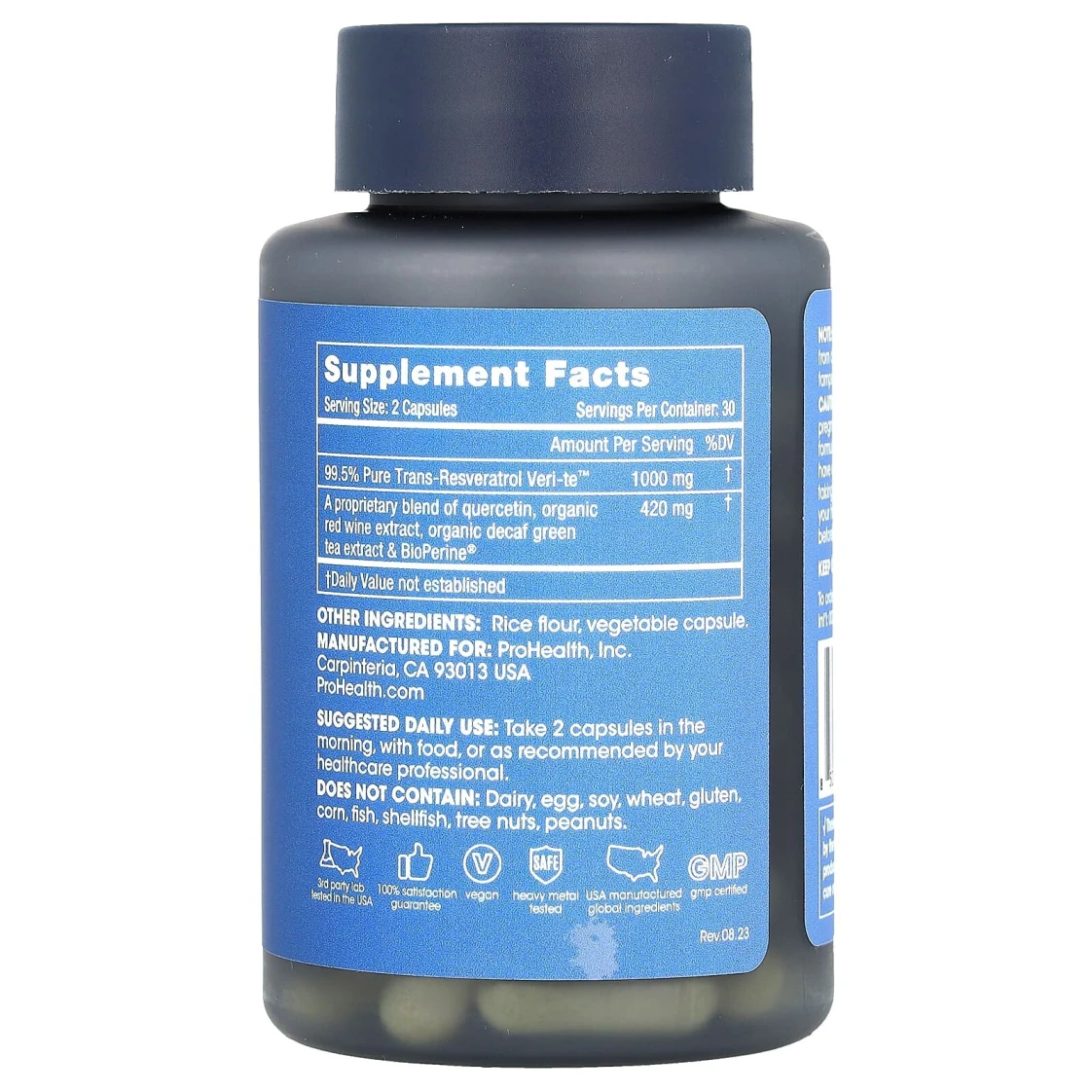 ProHealth Longevity Trans-Resveratrol Plus 1000mg 60caps