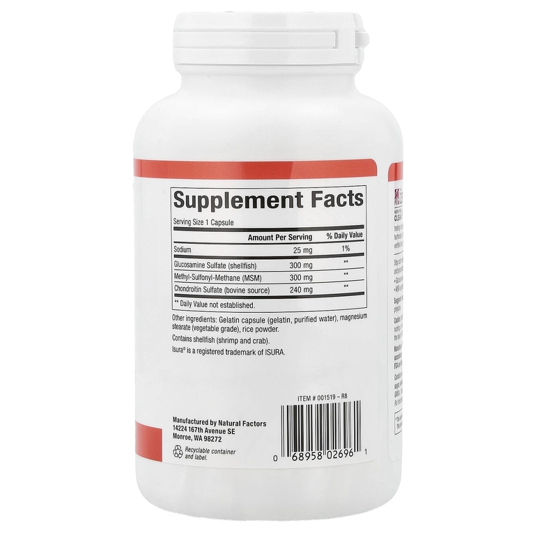 Natural Factors Formule MSM Articulations 180caps