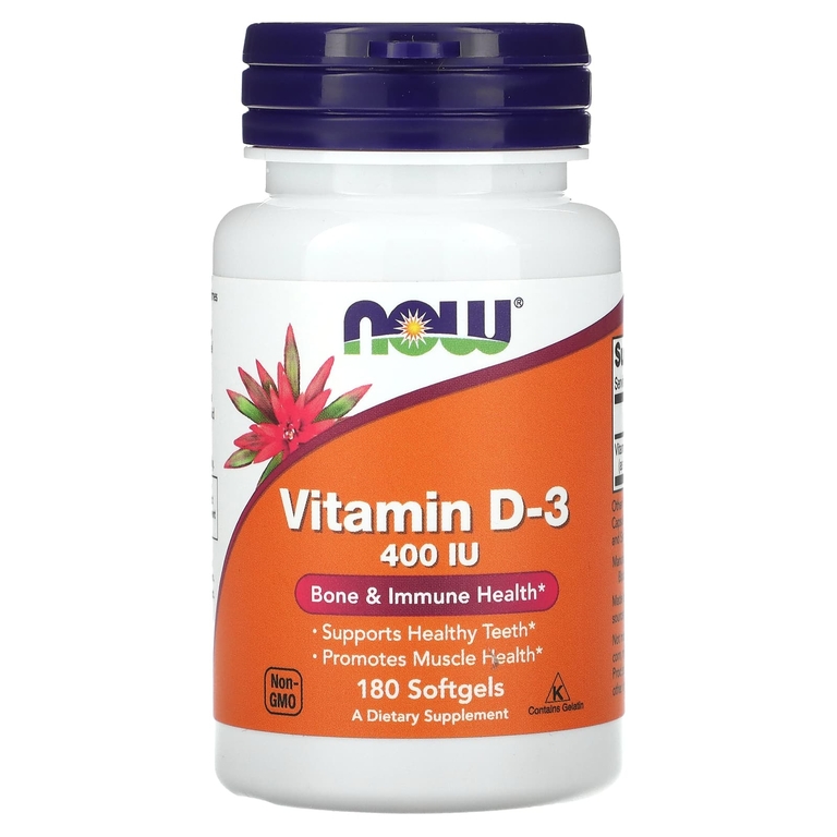 NOW Vitamin D3 400IU 180softgels