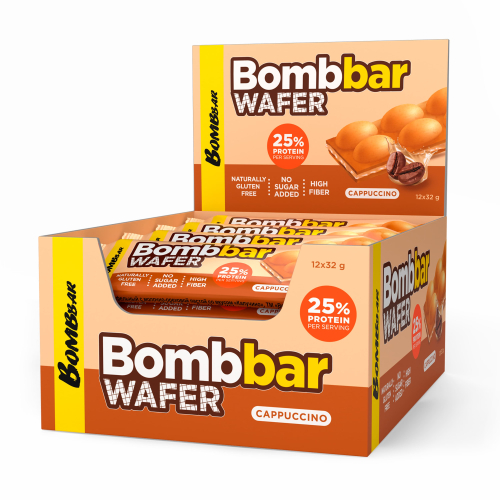 Bombbar Протеиновая вафля 32гр Капучино