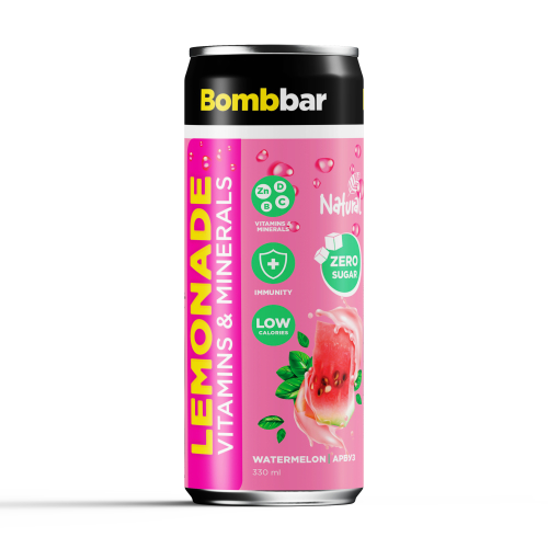 Bombbar Vitamins & Minerals Лимонад витаминизированный 330мл (Арбуз)